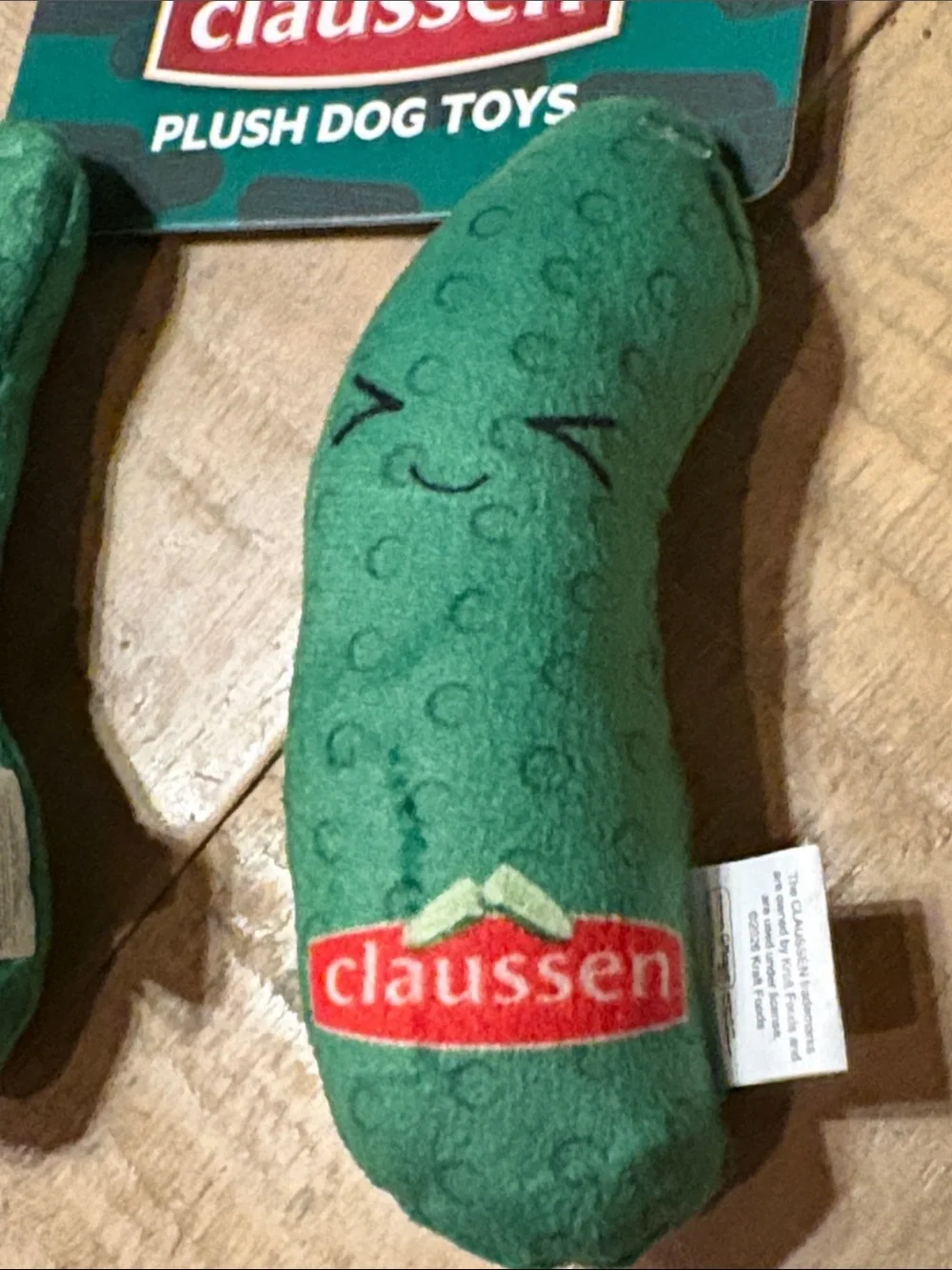 Claussen Plush Pickle Dog Toys
